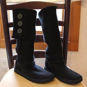 Black Ugg Knitted Boots